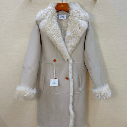 HERMES 25S LONG FUR COAT 234