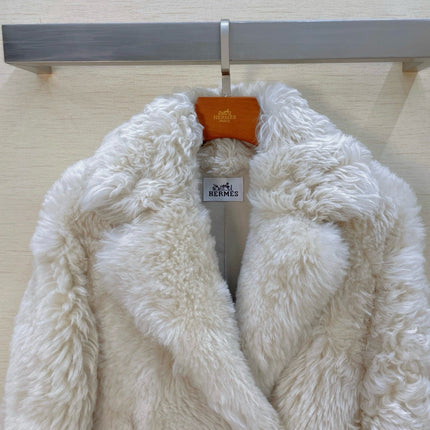 HERMES 25S LONG FUR COAT 234