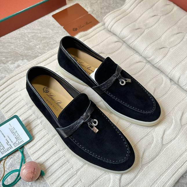 LP LOAFERS 25S IN BLACK SUEDE MIX LAMBSKIN