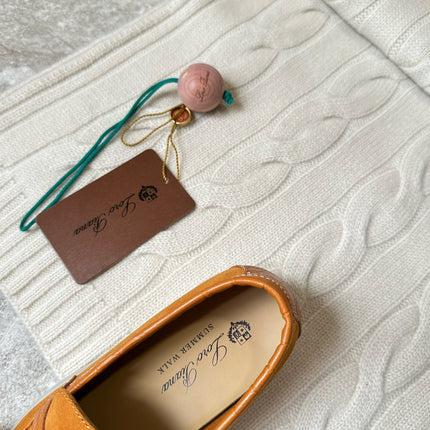 LP LOAFERS 25S IN DARK ORANGE SUEDE MIX LAMBSKIN