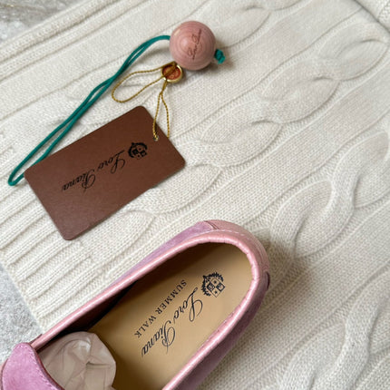 LP LOAFERS 25S IN MAUVE PINK SUEDE MIX LAMBSKIN
