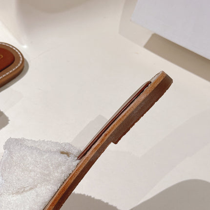 CELINE 25S LYMPIA TWISTED SANDAL IN WHITE SPONGE FABRIC