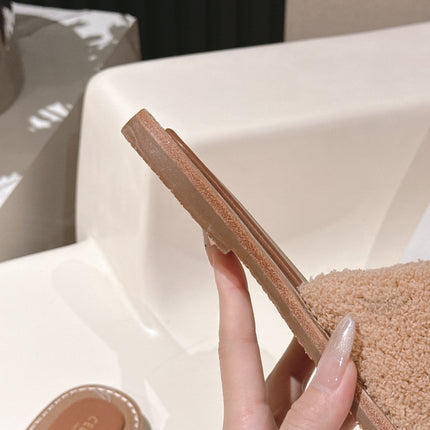 CELINE 25S LYMPIA TWISTED SANDAL IN BEIGE SPONGE FABRIC