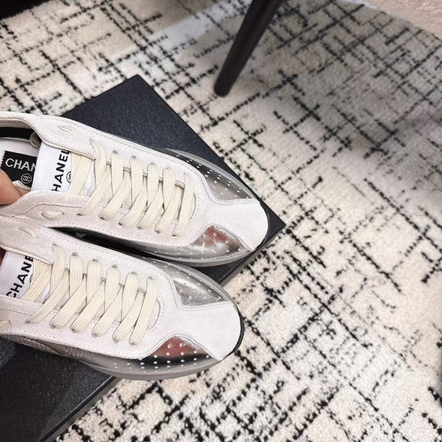 CLASSIC SNEAKERS IN SILVER SHEEPSKIN