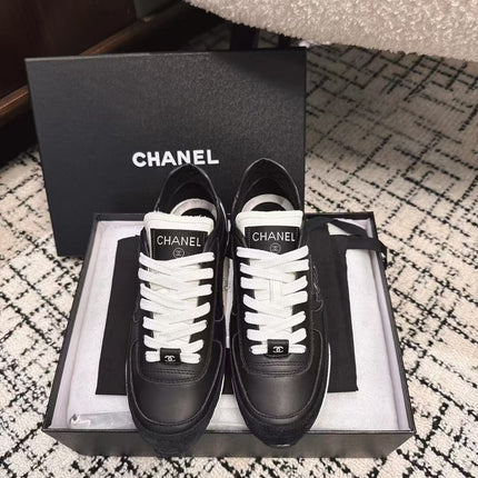 TRAINERS SNEAKER IN BLACK CALFSKIN AND SUEDE