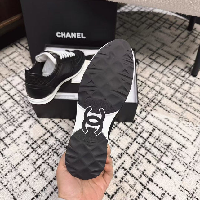 TRAINERS SNEAKER IN BLACK CALFSKIN AND SUEDE