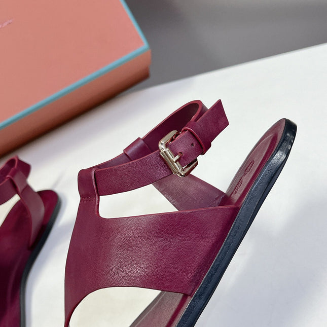 LP TRANI SANDALS BOYSENBERRY CALFSKIN