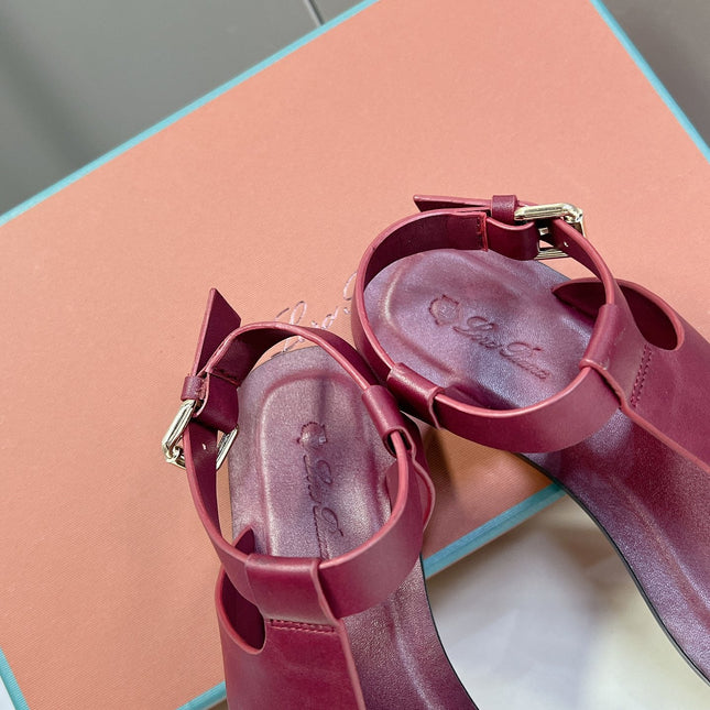 LP TRANI SANDALS BOYSENBERRY CALFSKIN