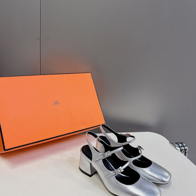 JACKIE 50 PUMP SILVER LAMBSKIN