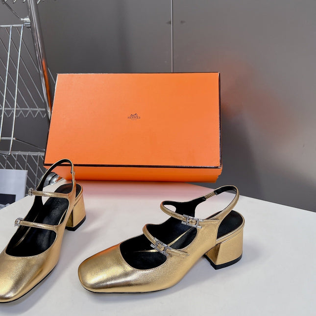 JACKIE 50 PUMP METALLIC GOLD LAMBSKIN