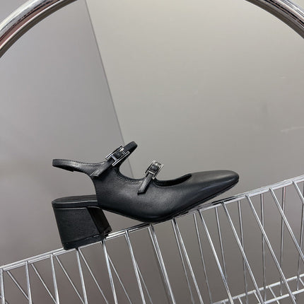 JACKIE 50 PUMP BLACK LAMBSKIN