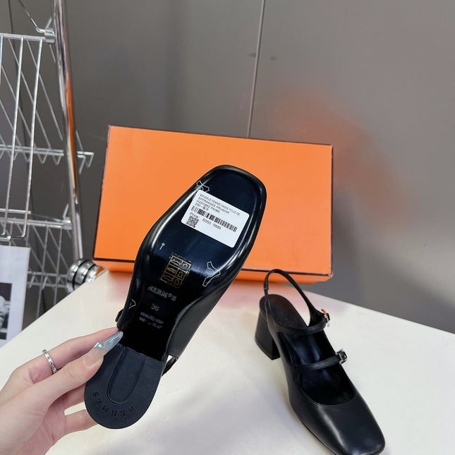 JACKIE 50 PUMP BLACK LAMBSKIN