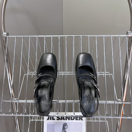 JACKIE 50 PUMP BLACK LAMBSKIN