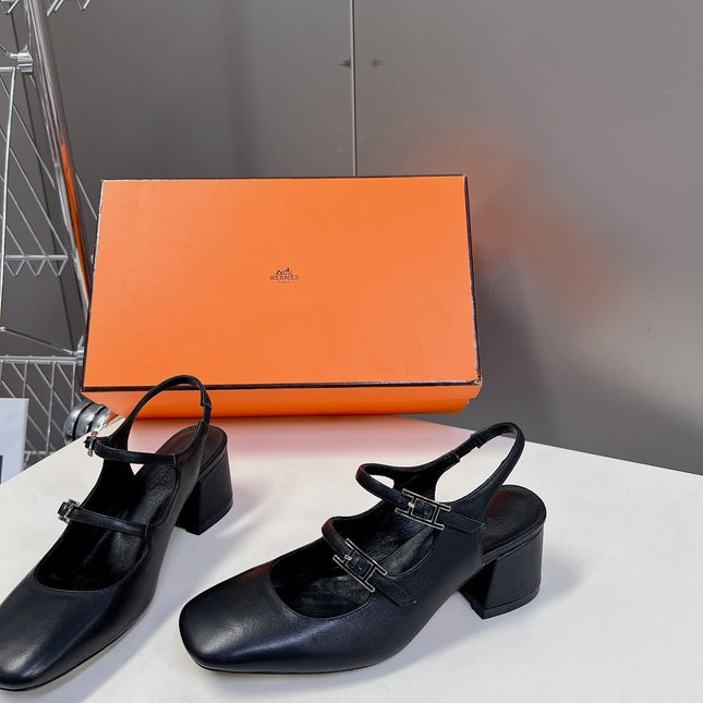 JACKIE 50 PUMP BLACK LAMBSKIN