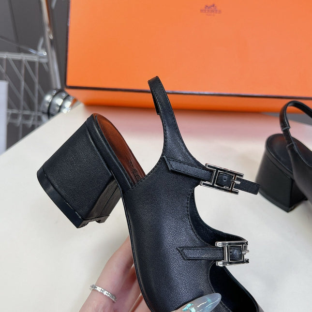 JACKIE 50 PUMP BLACK LAMBSKIN