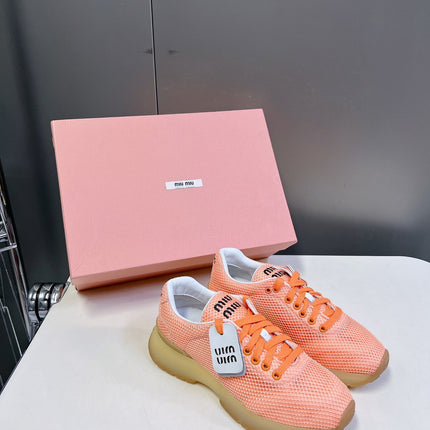BASIC SNEAKERS IN LIGHT ORANGE MESH