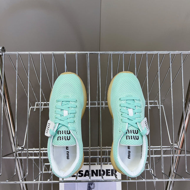 BASIC SNEAKERS IN TURQUOISE MESH