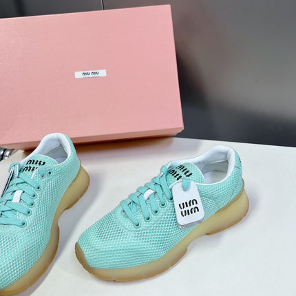 BASIC SNEAKERS IN TURQUOISE MESH