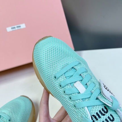 BASIC SNEAKERS IN TURQUOISE MESH