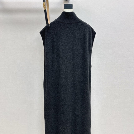 HERMES 25S SLEEVELESS CREW-NECK KNIT DRESS 306