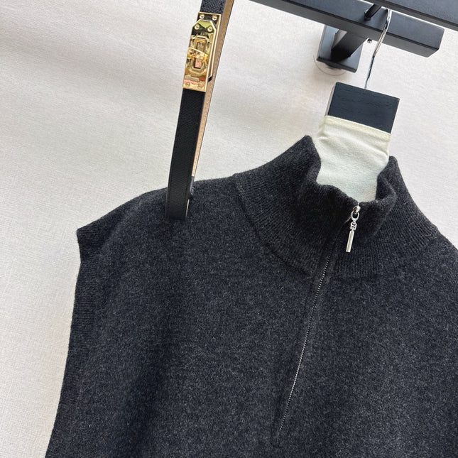 HERMES 25S SLEEVELESS CREW-NECK KNIT DRESS 306