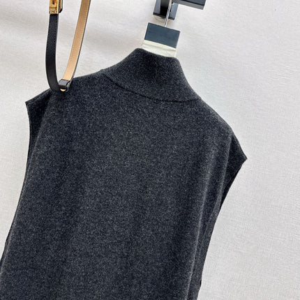 HERMES 25S SLEEVELESS CREW-NECK KNIT DRESS 306