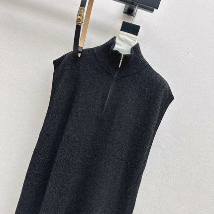 HERMES 25S SLEEVELESS CREW-NECK KNIT DRESS 306