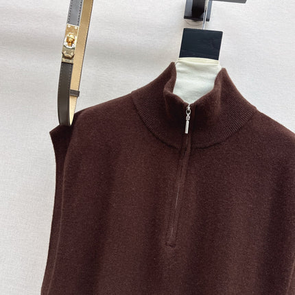 HERMES 25S SLEEVELESS CREW-NECK KNIT DRESS 313