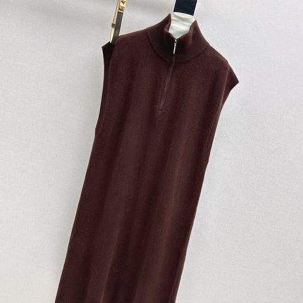 HERMES 25S SLEEVELESS CREW-NECK KNIT DRESS 313