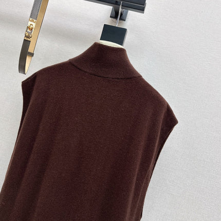 HERMES 25S SLEEVELESS CREW-NECK KNIT DRESS 313