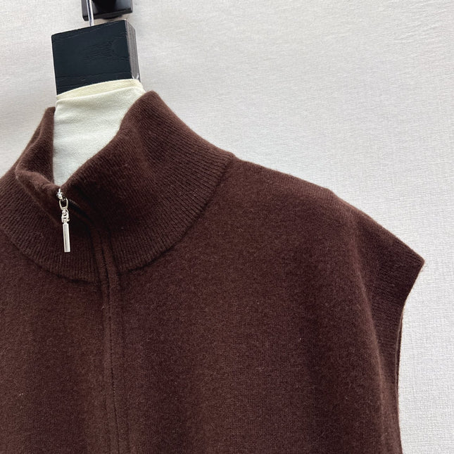 HERMES 25S SLEEVELESS CREW-NECK KNIT DRESS 313