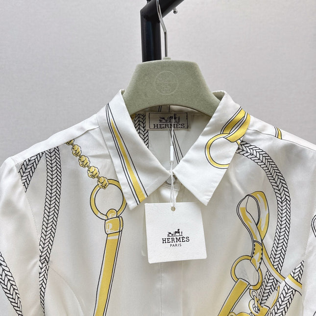 HERMES 25S LONG SILK DRESS 043