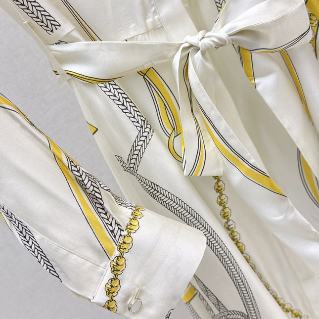 HERMES 25S LONG SILK DRESS 043