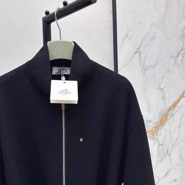 HERMES 25S STAND-COLLAR ZIP-UP JACKET 037
