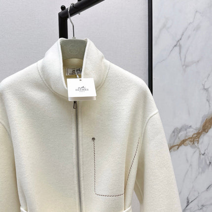 HERMES 25S STAND-COLLAR ZIP-UP JACKET 036