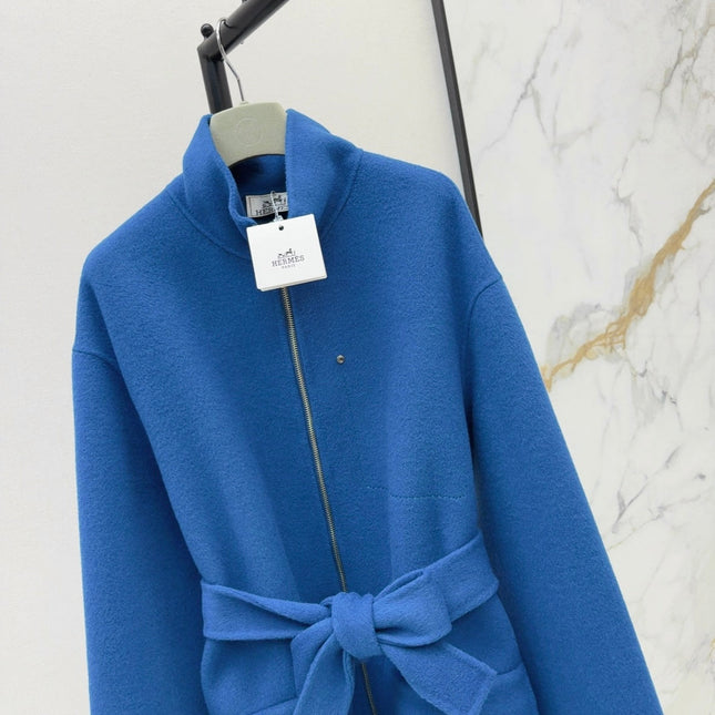 HERMES 25S STAND-COLLAR ZIP-UP JACKET 96710