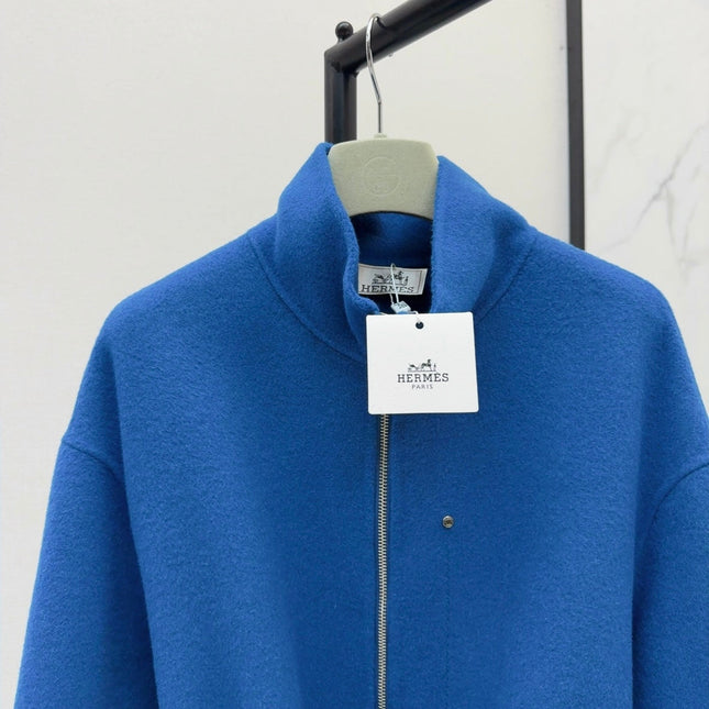 HERMES 25S STAND-COLLAR ZIP-UP JACKET 96710