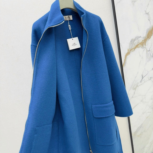 HERMES 25S STAND-COLLAR ZIP-UP JACKET 96710