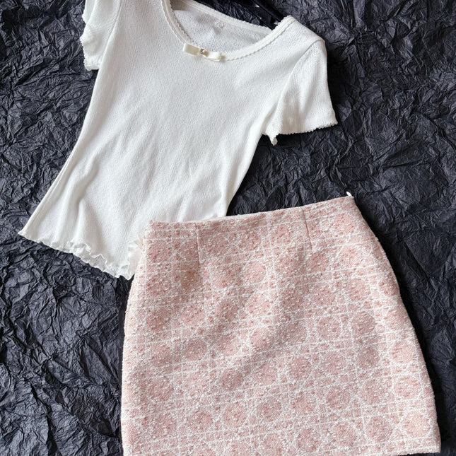 DIOR 25S PLEATED PLAID SKIRT STYLE 058