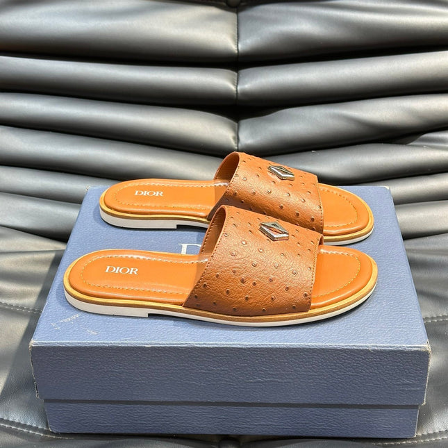 CD ALIAS SUMMER SLIPPER TIGER CALFSKIN