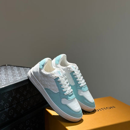 LV SNEAKER WHITE MIX SKY BLUE EMBOSSED CALFSKIN