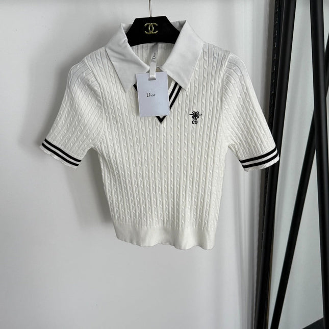 DIOR 25S SHORT-SLEEVE KNIT TOP STYLE 097