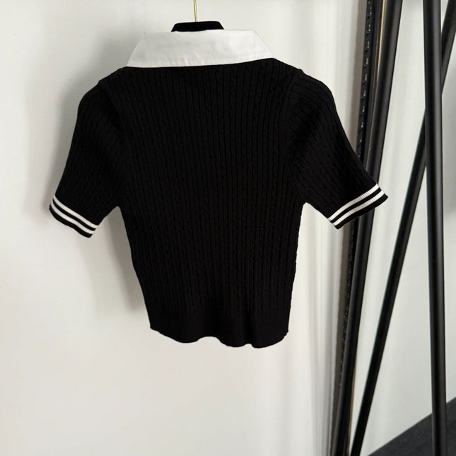 DIOR 25S SHORT-SLEEVE KNIT TOP STYLE 099