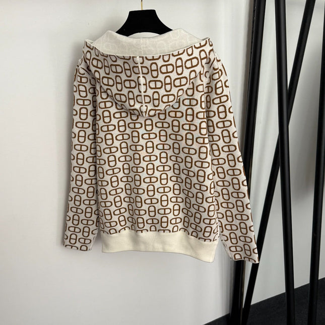 HERMES 25S REVERSIBLE CASHMERE SWEATER JACKET 113