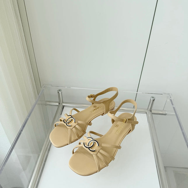 FLAT SANDALS 1 CM IN FLAX YELLOW LAMBSKIN