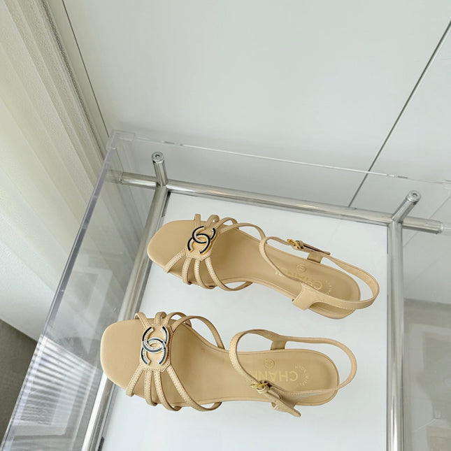 FLAT SANDALS 1 CM IN FLAX YELLOW LAMBSKIN