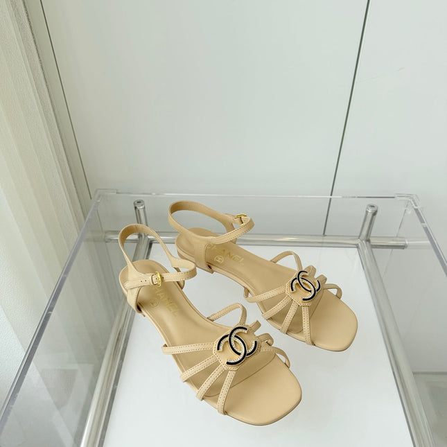 FLAT SANDALS 1 CM IN FLAX YELLOW LAMBSKIN