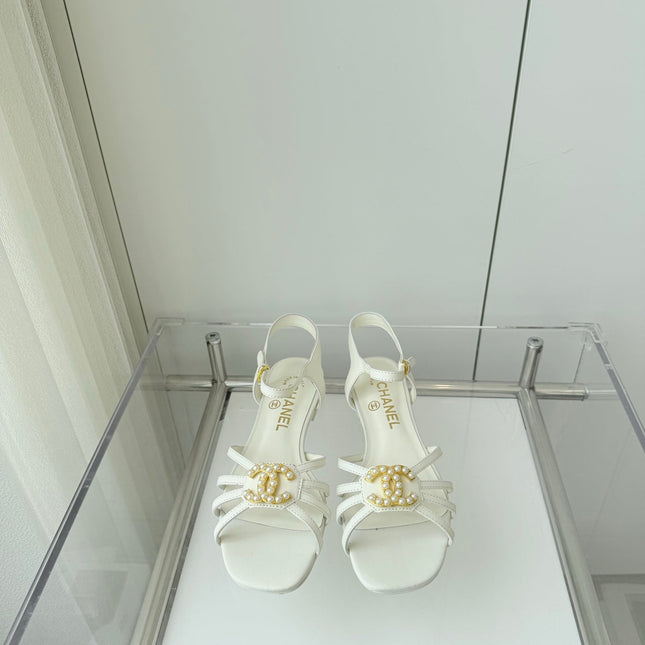 FLAT SANDALS 1 CM IN WHITE LAMBSKIN