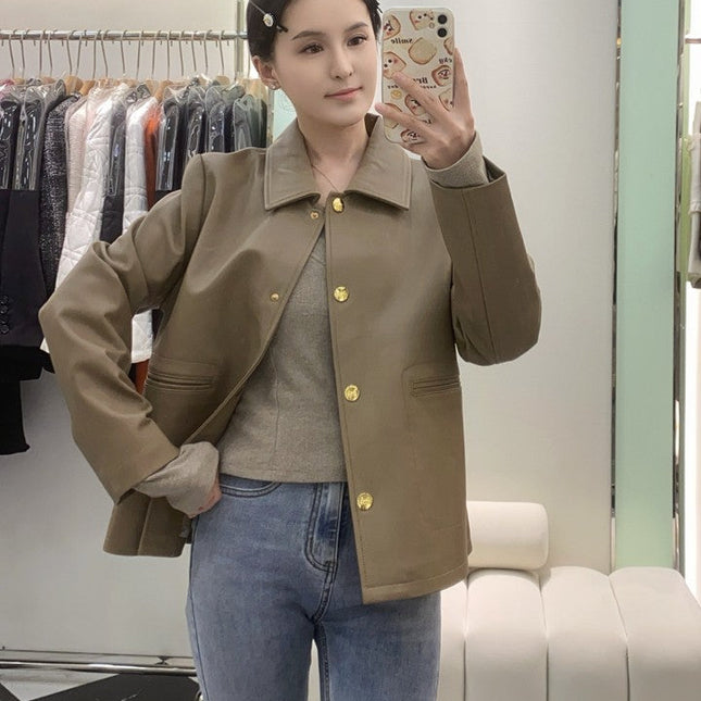 HERMES 25S SHORT SHEEPSKIN JACKET 044