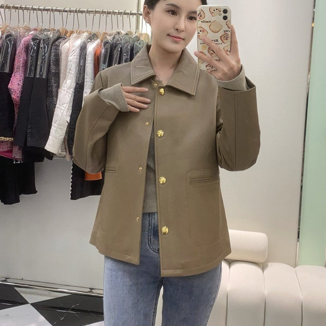 HERMES 25S SHORT SHEEPSKIN JACKET 044